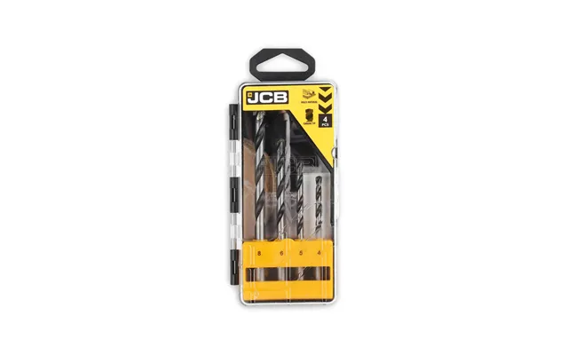 Jcb Multi Purpose Drill Bits 4,5,6,8 Mm Steel Carbide Tip For Masonry - Metal And Wood