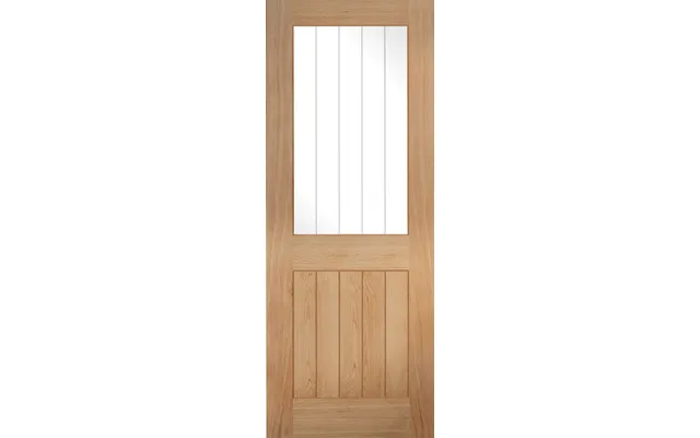 Lpd Belize Clear With Frosted Lines Unfinished Oak Internal Door 2040x726x40mm product image