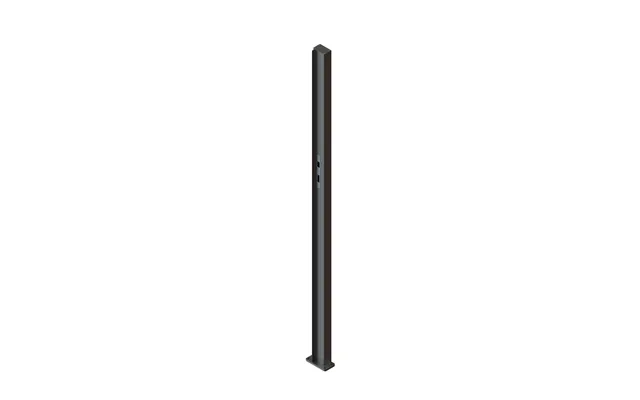 Surface Sunken Pedestrian Gate Receiver Post 80x50x2400mm Black