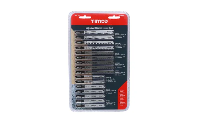 T-set16 Jigsaw Blade Mixed Set - 16pcs 16 Pack