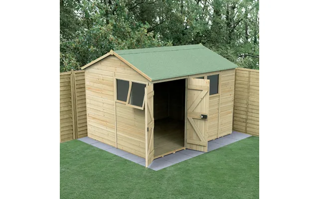 Timberdale 10x8 Reverse Apex Shed - Double Door
