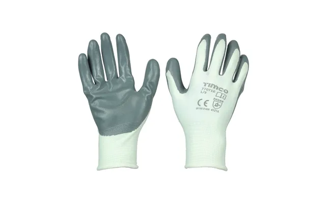 Timco 770716 Secure Grip Gloves - Smooth Nitrile Foam Coated Polyester