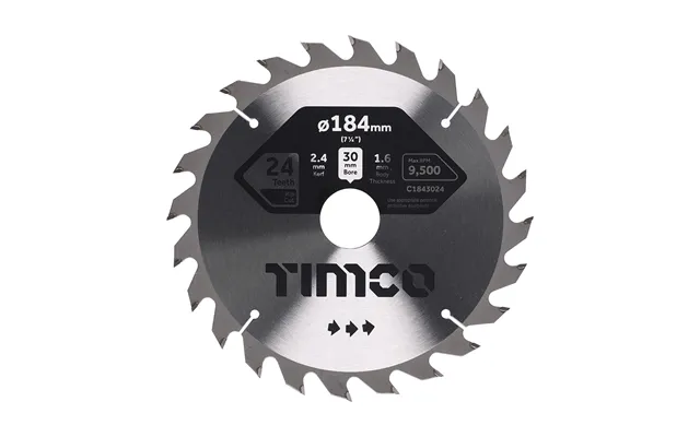 Timco C1843024 Tct Circular Saw Blade General Purpose 184x30x24t