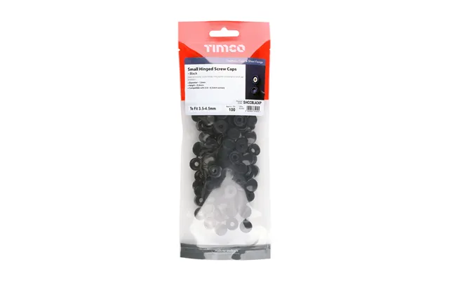 Timco Shccblackp Hinged Screw Cap - Small- Black To Fit 3.0 To 4