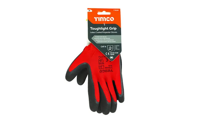 Timco Toughlight Glove Latex Sandy Medium Pck 1