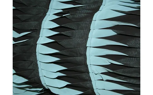 Deadstock Embroidered Sheer Chiffon Fabric Black & Turquoise