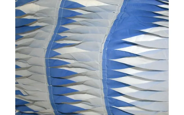 Deadstock Embroidered Sheer Chiffon Fabric Ivory & Blue