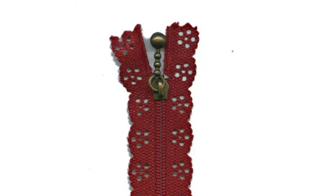 Flower Lace Dress Zips Barn Red