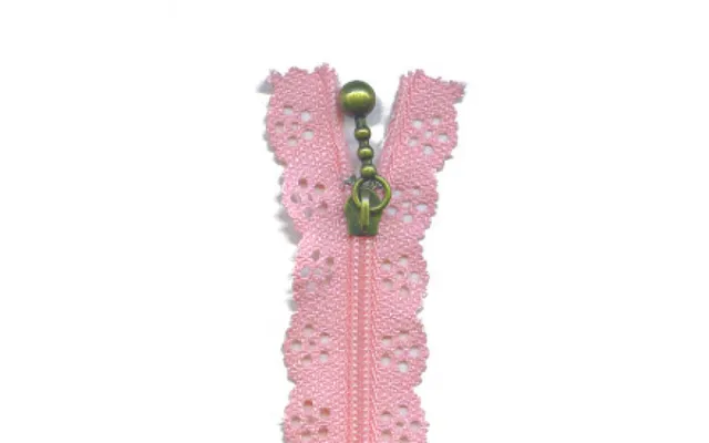 Flower Lace Dress Zips Light Pink