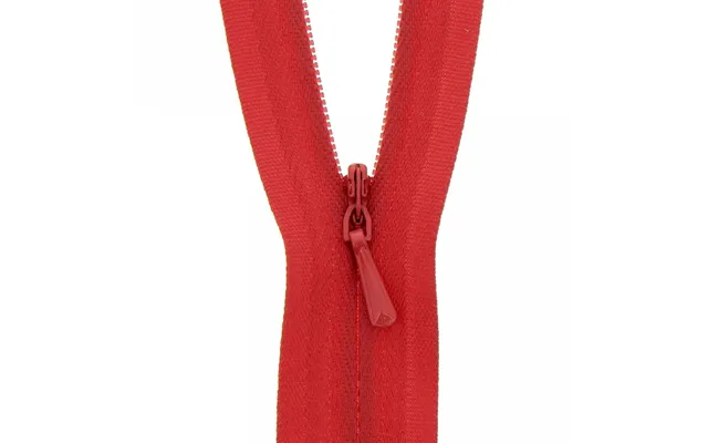 Milward Concealed Invisible Closed End Zips Red
