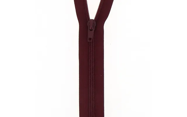 Milward Nylon Open End Zips Dark Wine