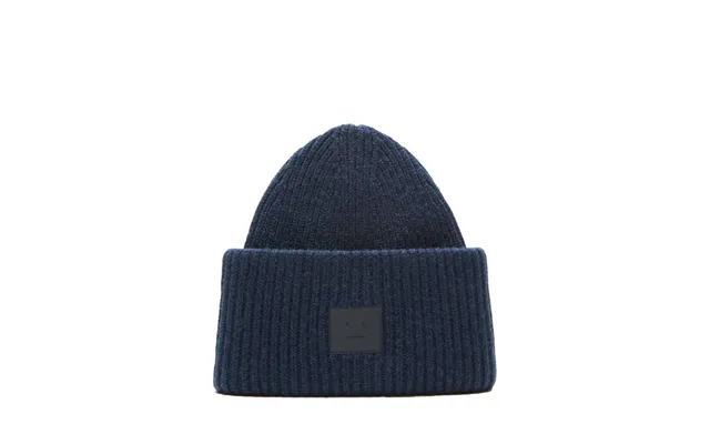 Acne Studios Unisex Face Logo Beanie Light Navy Melange - Os