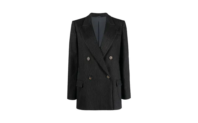 Brunello Cucinelli Wool Pinstripe Blazer Black - 38