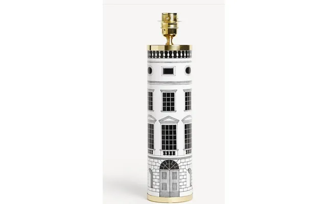 Fornasetti Cylindrical Architetura Lamp Base Black White - Uni