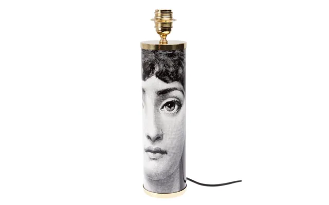 Fornasetti Cylindrical Lamp Base Viso Black White - Uni