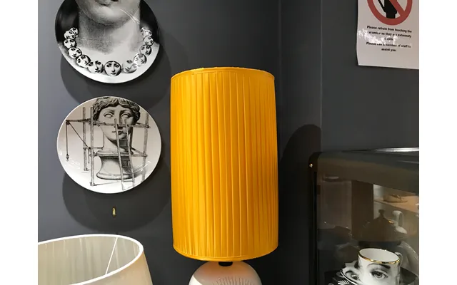 Fornasetti Cylindrical Pleated Lampshade - Yellow