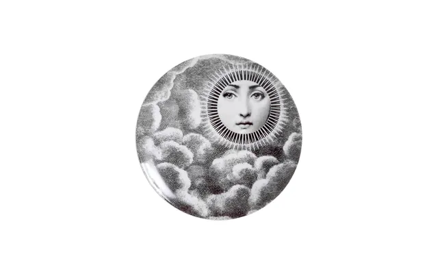 Fornasetti Face Print Wall Plate Black And White - B W