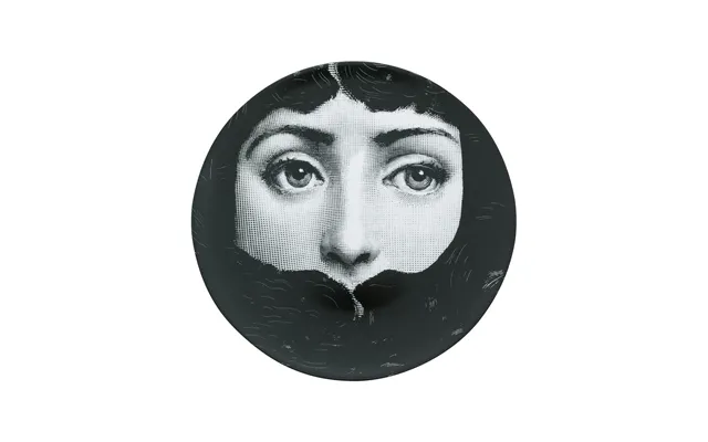 Fornasetti Face Print Wall Plate Black - B W