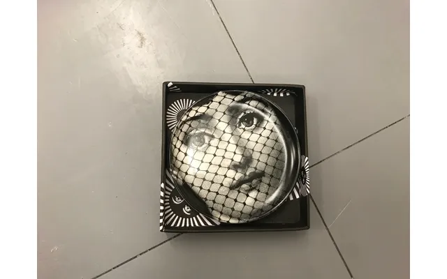 Fornasetti Face Printed Coaster - B W