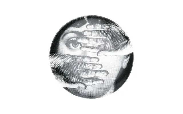 Fornasetti N.154 Wall Plate White Black - Os