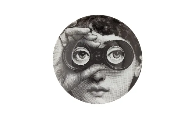 Fornasetti N.286 Wall Plate White Black - Os
