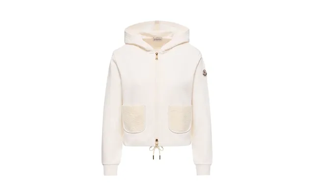 Moncler Women Cotton Blend Zip-up Sweatshirt White - S