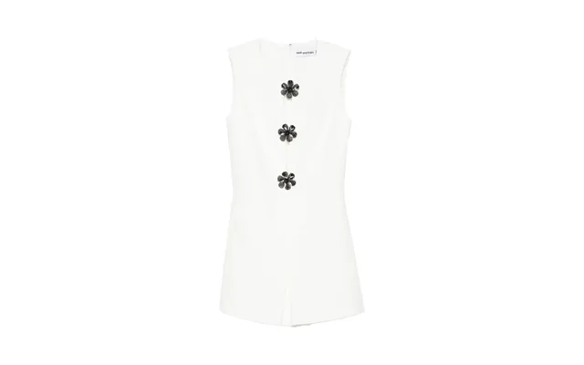 Self-portrait White Crepe Playsuit - Uk 6
