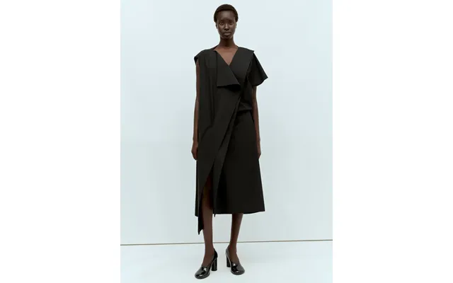 The Row Leonie Asymmetric Drape Dress Black - M