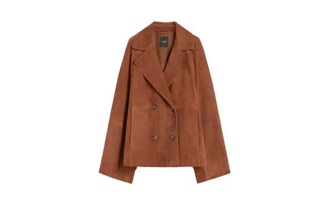 Weekend Maxmara Double-breasted Suede Jacket Terracotta - 40 It