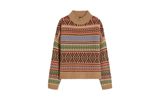 Weekend Maxmara Wool Jacquard Jumper Camel - M