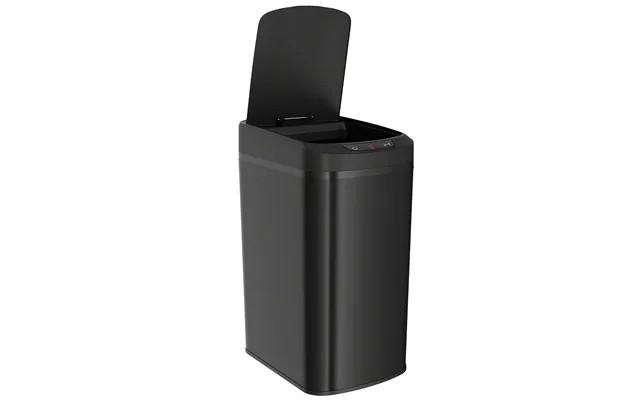 12l Sensor Bin, Automatic Touchless Motion Sensor Kitchen Bin With Fingerprint Resistant Stainless Steel - Black