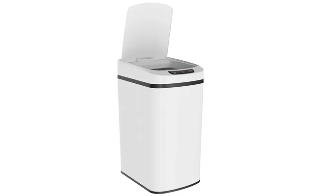 12l Sensor Bin, Automatic Touchless Motion Sensor Kitchen Bin With Fingerprint Resistant Stainless Steel - White