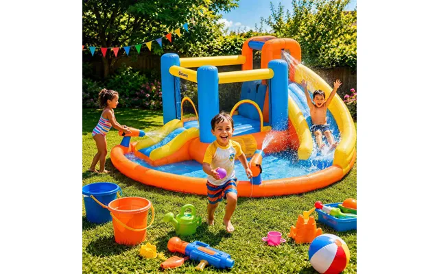 5 In 1 Bouncy Castle For Children - Inflatable Bounce House With Dual Slides