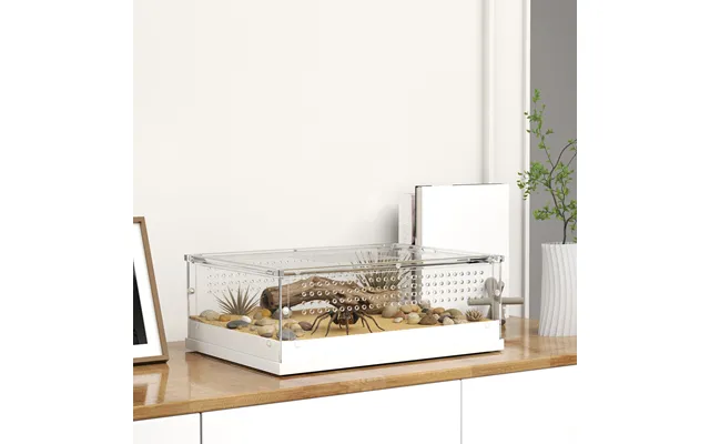 Acrylic Reptile Terrarium With Top Sliding Door - Vents