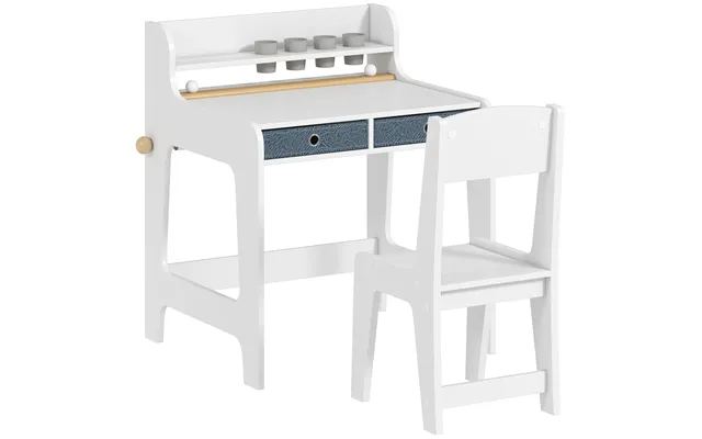 Aiyaplay Art Table And Chair Set For Children - Kids Art Desk And Chair Set With Storage Shelf And Drawers