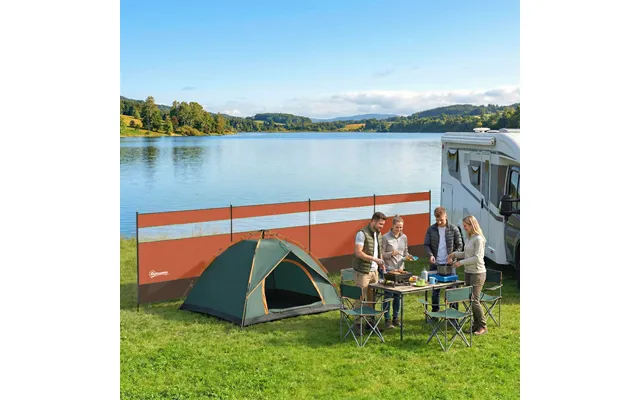 Camping Windbreaker With Clear Windows - Carry Bag And Steel Poles
