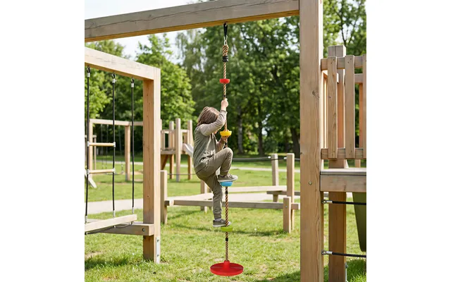 Climbing Rope - Kids Tree Swing Kit With Platforms And Disc Swings Seat