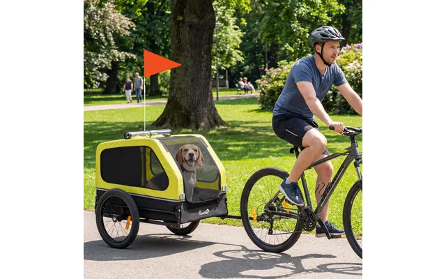 Dog Bike Trailer With Flip-down Ramp Tailgate - Quick Release Frame