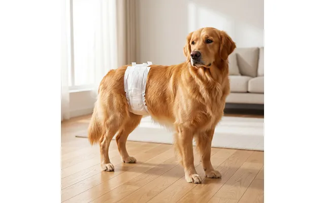 Dog Diapers Super Absorbent Leak-proof Dog Nappies For Male Dogs Size L 62-80 Cm Waist