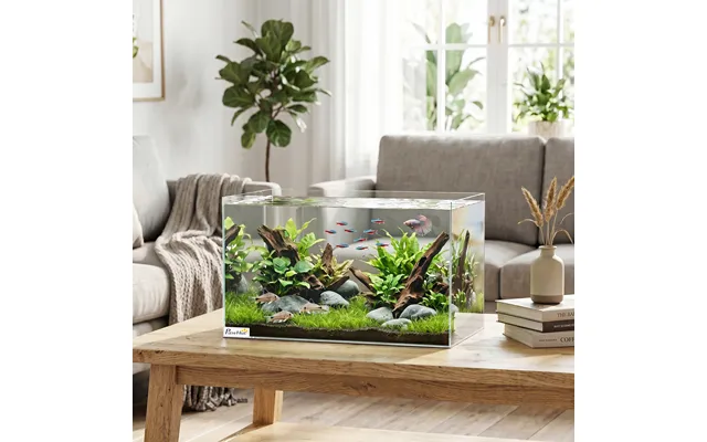 Fish Tank Bare Glass For Diy Glass Aquarium With Protective Base Mat 43l Transparent For Fish Shrimps