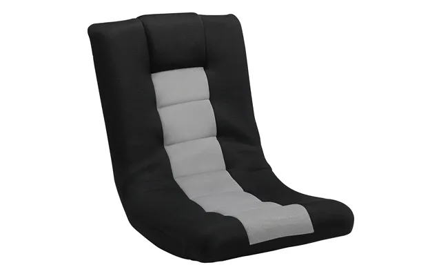 Floor Chair, Folding Floor Sofa With Adjustable Backrest, Wide Seat, Swivel Base - Black
