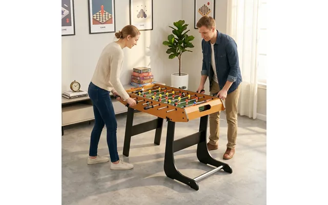 Folding Football Gaming Table Mini Foosball Soccer Table For Family Fun Indoor Play Sports