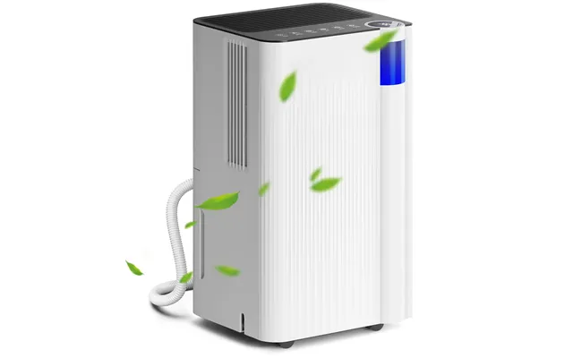Homcom 12l Day Dehumidifier With Continuous Drainage - 2l Water Tank