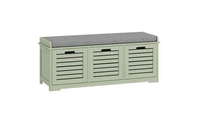 Homcom 3-drawer Shoe Storage Bench - Green