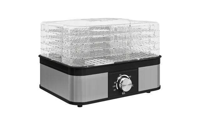 Homcom 5 Tier Food Dehydrator - 245w Stainless Steel Food Dryer Machine With Adjustable Temperature For Drying Fruit