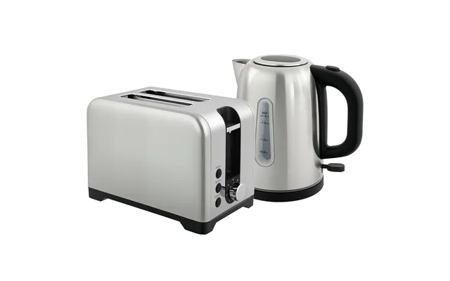 Homcom Simple Polished Toaster And Kettle Set - Silver Tone