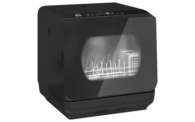 Homcom Table Top Dishwasher With Built-in 6l Water Tank - Mini Countertop Dishwasher With 6 Programs