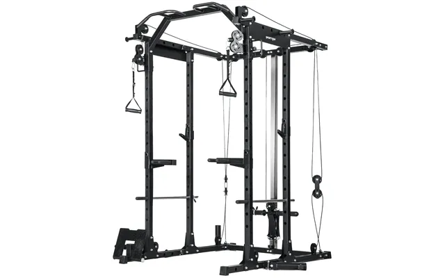 Lat Pull-down Home Gym Machine With Cable Crossover For Home Strength Training - Black