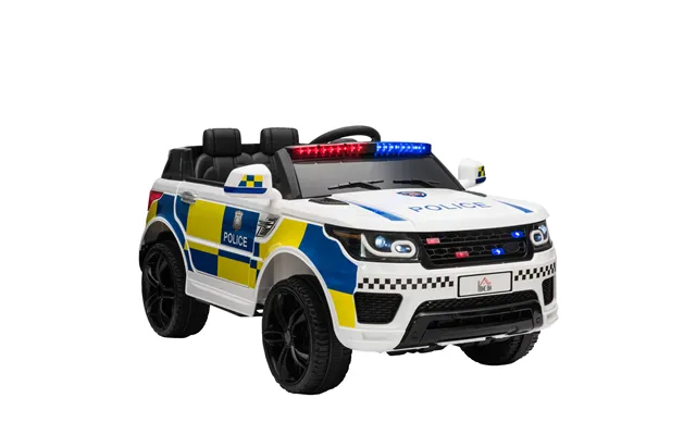 Mcl 12v Electric Car For Kids Police Car 2 Motors With Parental Remote Control Siren Flashing Lights Usb Portable For 3- product image