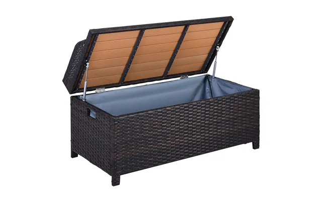 Mcl 130 L Rattan Garden Storage Box, With Seat - Mixed Brown